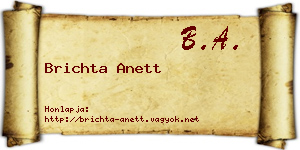 Brichta Anett névjegykártya